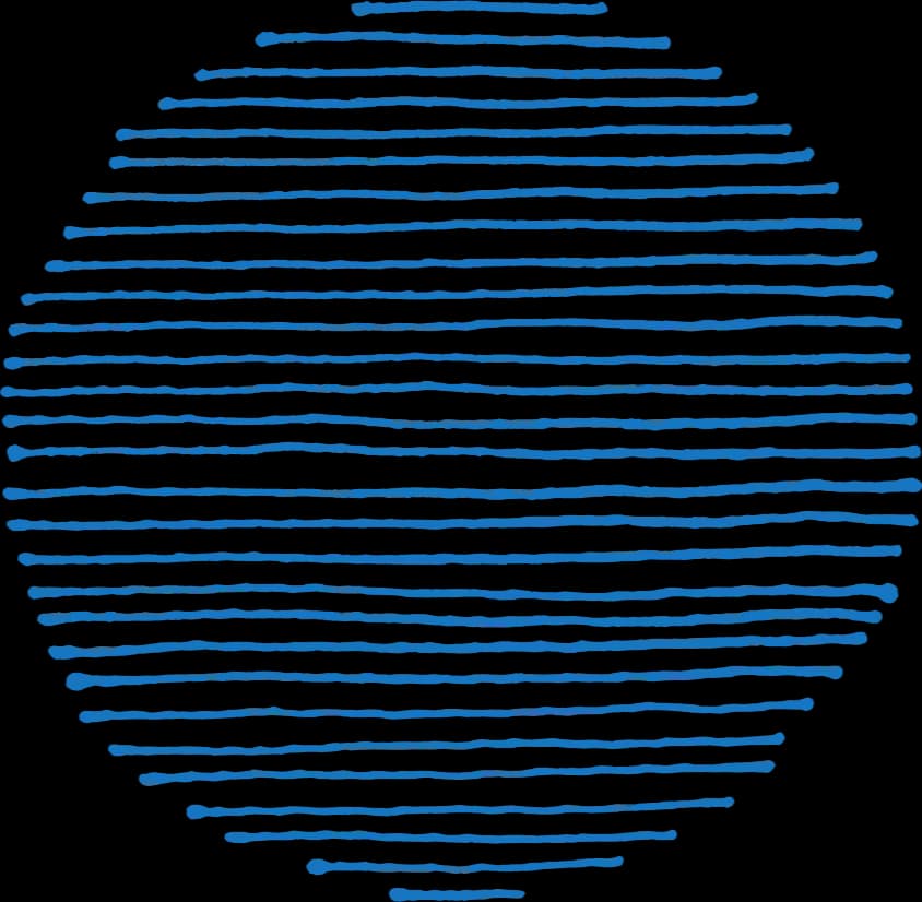 Blue circle with lines